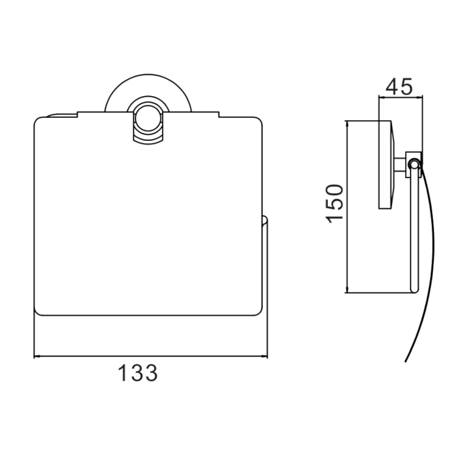 Держатель для туалетной бумаги Savol S-007151, хром