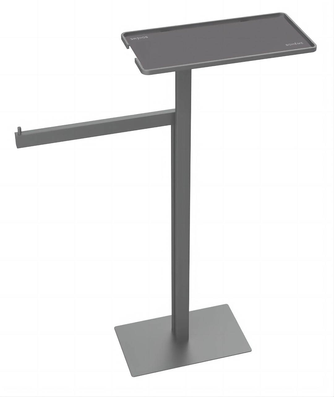 Стойка напольная с полкой и полотенцедержателем Gun Metal