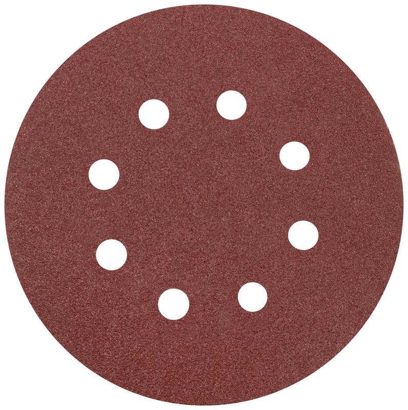 Круг шлифовальный с отверстиями (липучка) 125мм Р 80 алюм./оксидные (уп.5шт) КУРС 39784