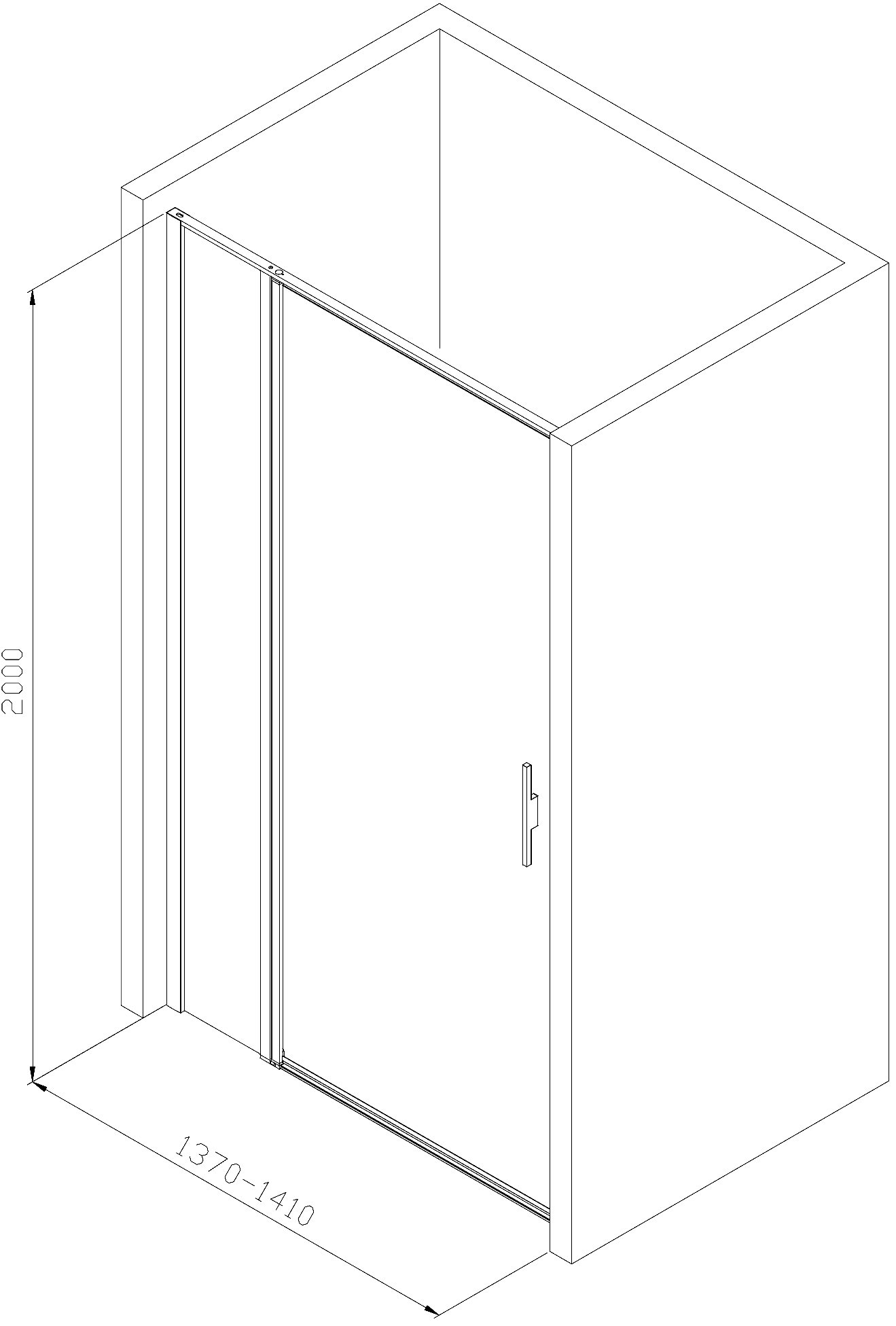 Душевая дверь Allen Brau Priority 140 3.31012.BBA черный браш