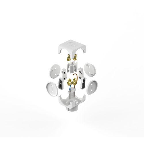 Разветвитель 4-м без заземл. 16А IP20 SP-4-W бел. Эра Б0005103