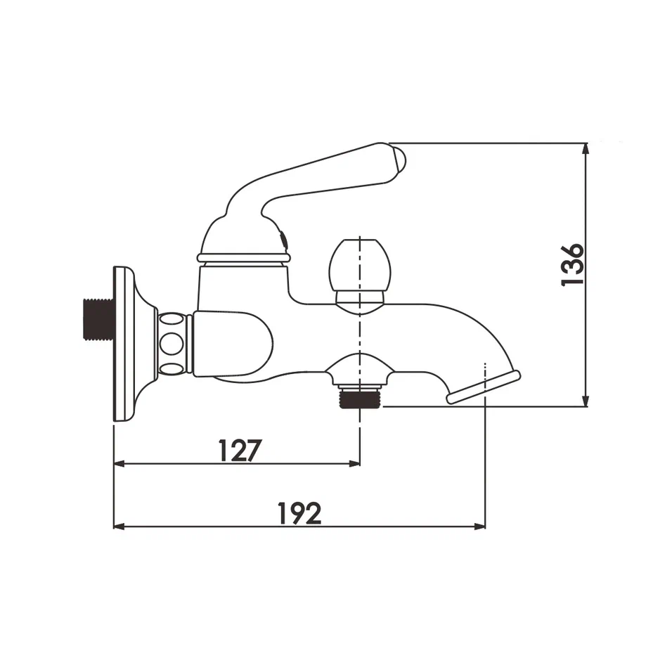 Смеситель для ванны Rose R0202E, золото