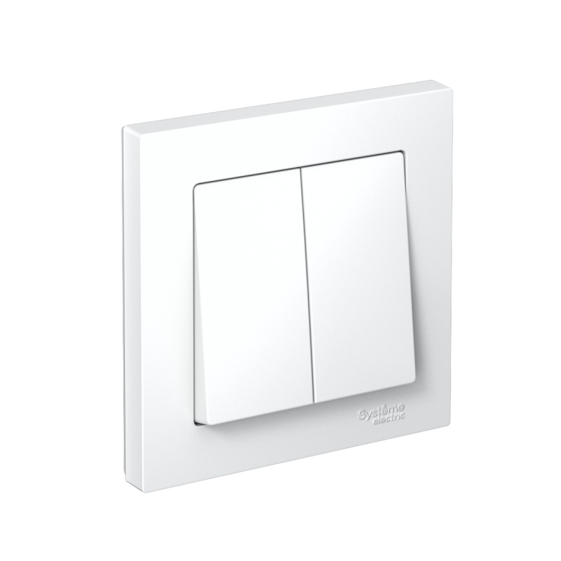 Выключатель 2-кл. AtlasDesign (сх. 5) 10AX быстрозажим. клем. в сборе бел. SE ATN000152S