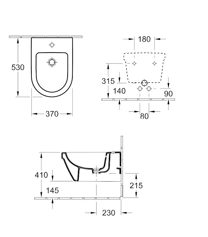 Биде Villeroy&Boch Architectura 54840001 подвесное