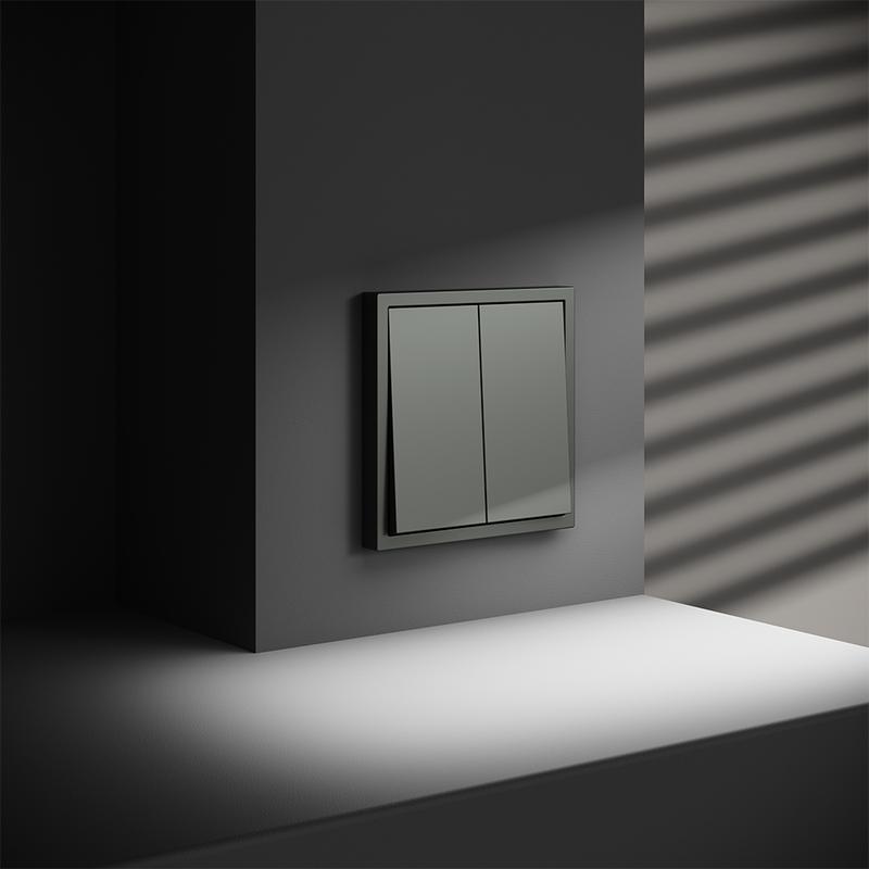 Переключатель проходной 2-кл. СП S70 10А механизм титан Voltum VLS020306