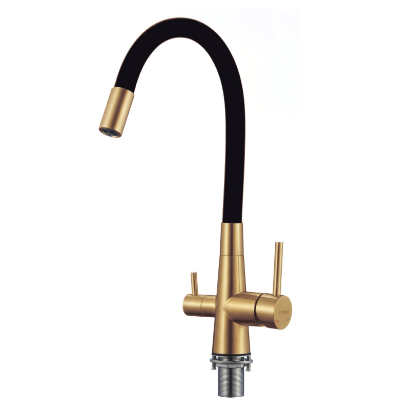 Смеситель для кухни с подключением к фильтру Fmark FS1062-C01, матовое золото