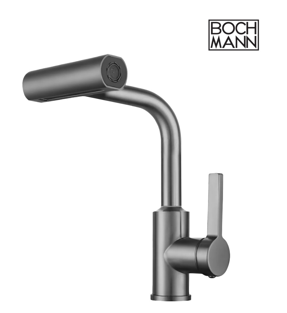 Смеситель SOPHIA GR из нержавеющей стали для кухни BOCH MANN, цвет CЕРЫЙ