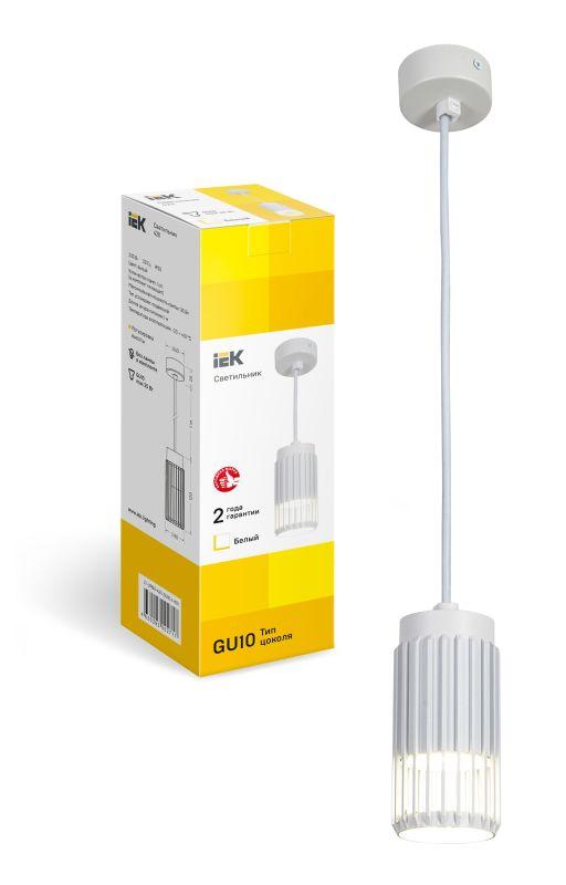 Светильник 4211 подвесной GU10 бел. IEK LT-UPB0-4211-GU10-1-K01