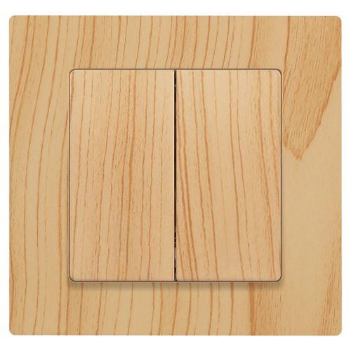 Выключатель 2-кл. СП Accent 6-104-11 10А IP20 250В AL/CU сосна Intro Б0063503