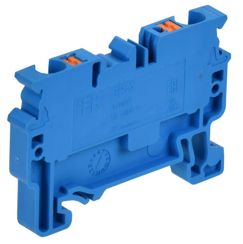 Клемма пружинная Push In CP 4кв.мм син. ARMAFIX IEK AF-CT20-00-K07-004