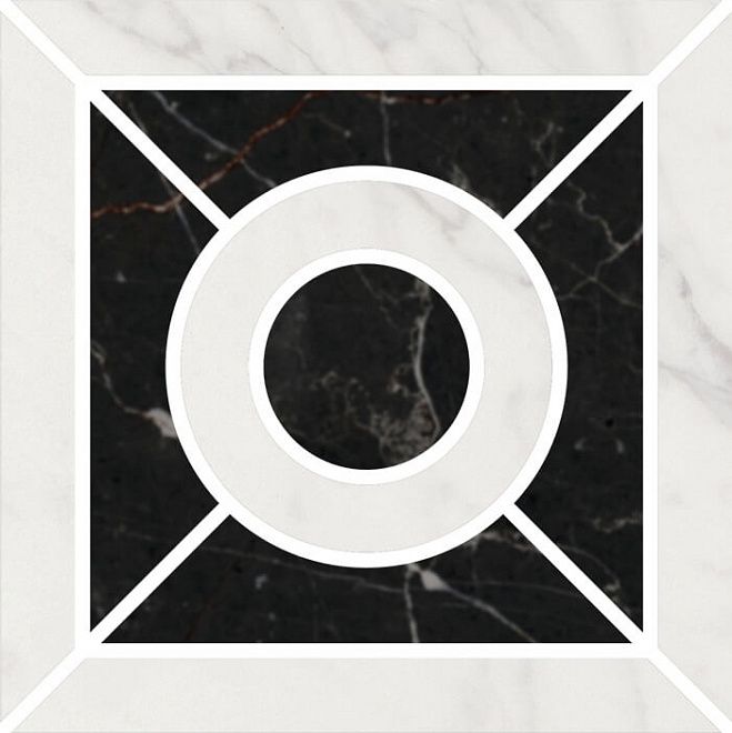 Декор Фрагонар наборный белый 9,9х9,9, ID93