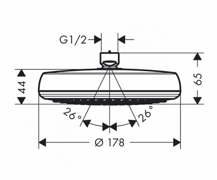 Верхний душ Hansgrohe Crometta 160 1jet 26577400