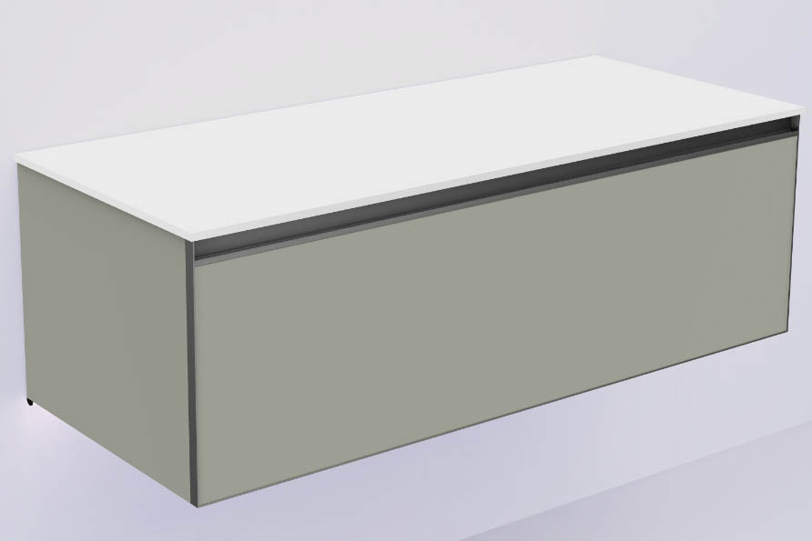 QUATRO 1 120CM тумба LUNA профиль ANTHRACITE + внутр. подсв.