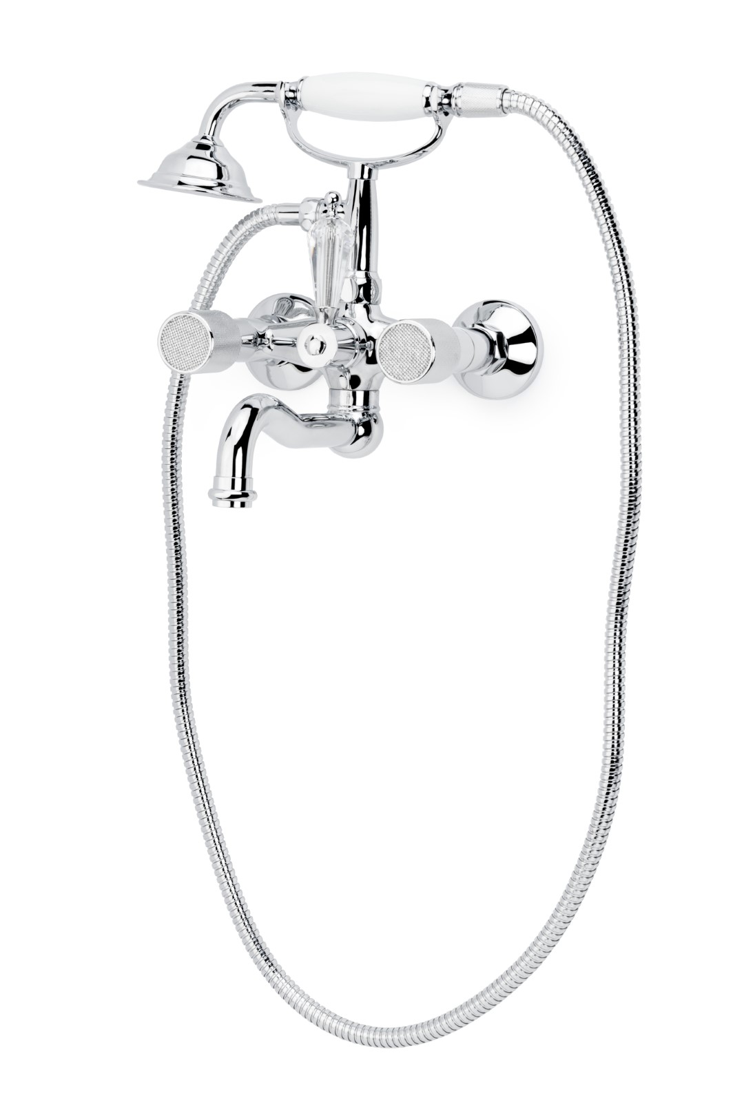 Смеситель для ванны, душ. компл. ROYAL CRYSTAL, хром переключатель SW