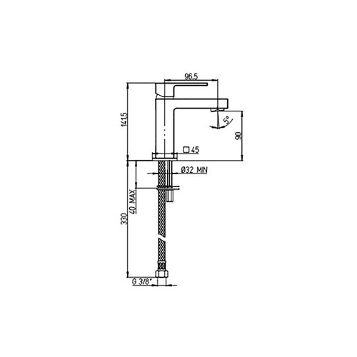 Смеситель Paini Dax 84CR205RSKM для раковины