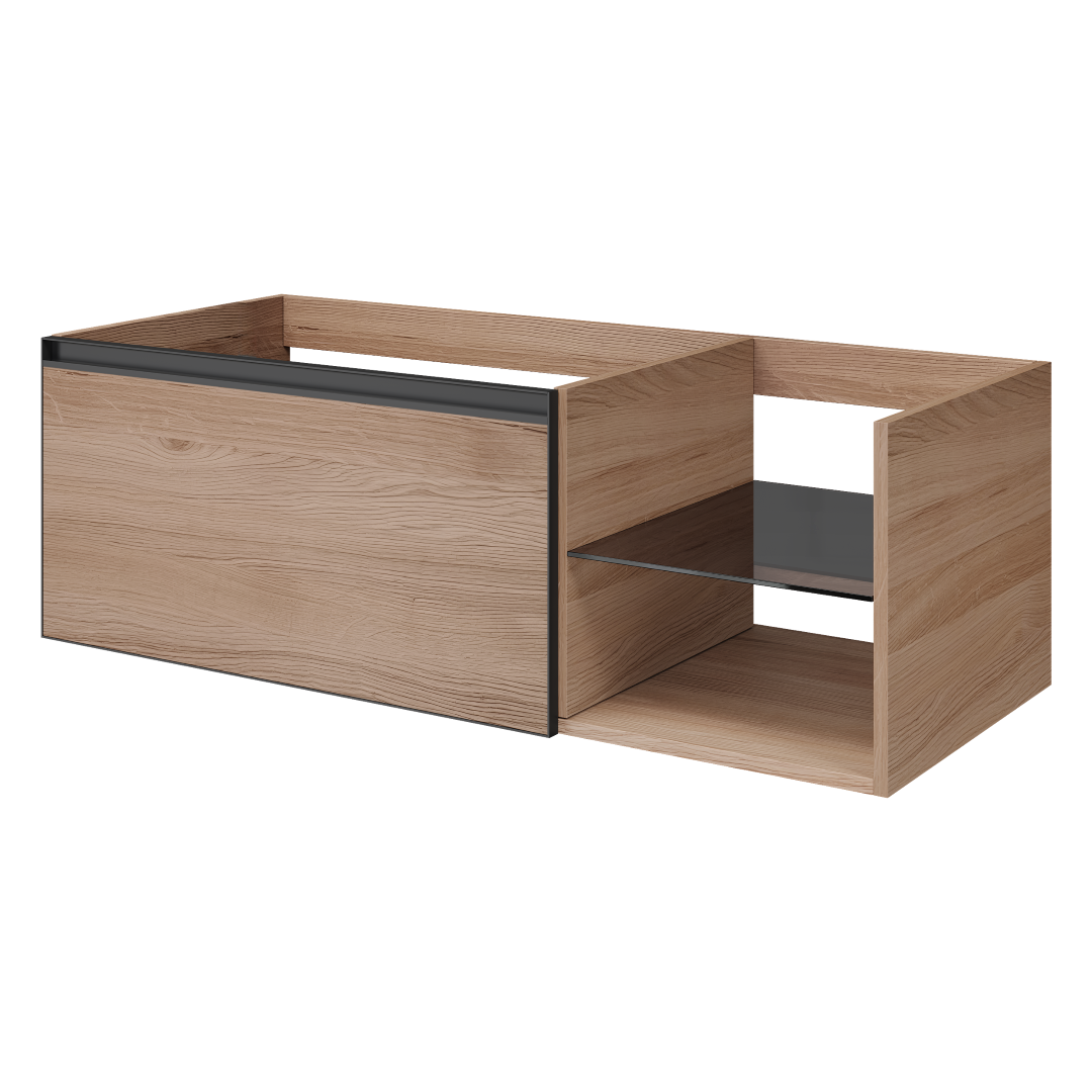 QUATRO 6 120см (80+40) тумба WILLOW профиль ANTHRACITE