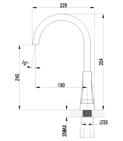 Смеситель для кухонной мойки Lemark Unit (LM4555C)