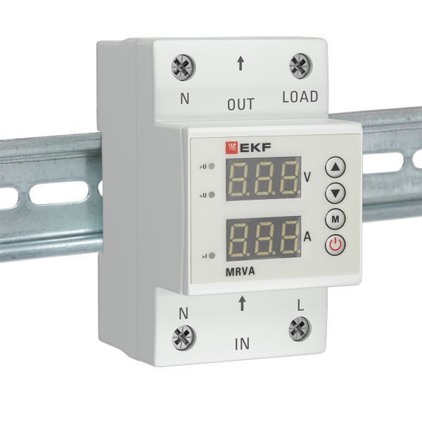 Реле напряжения и тока с дисплеем MRVA 25А PROxima EKF MRVA-25A