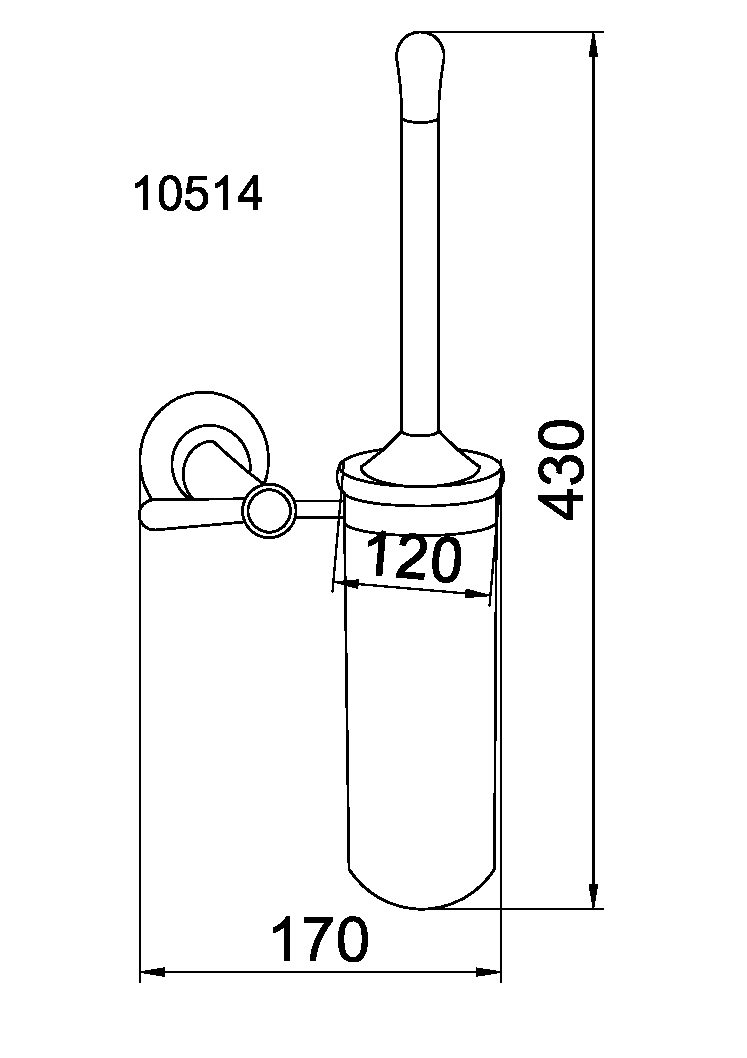 Ершик настенный (стекло) CHIARO