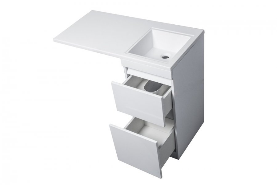 Тумба напольная "Даллас 100", Люкс белая, PLUS