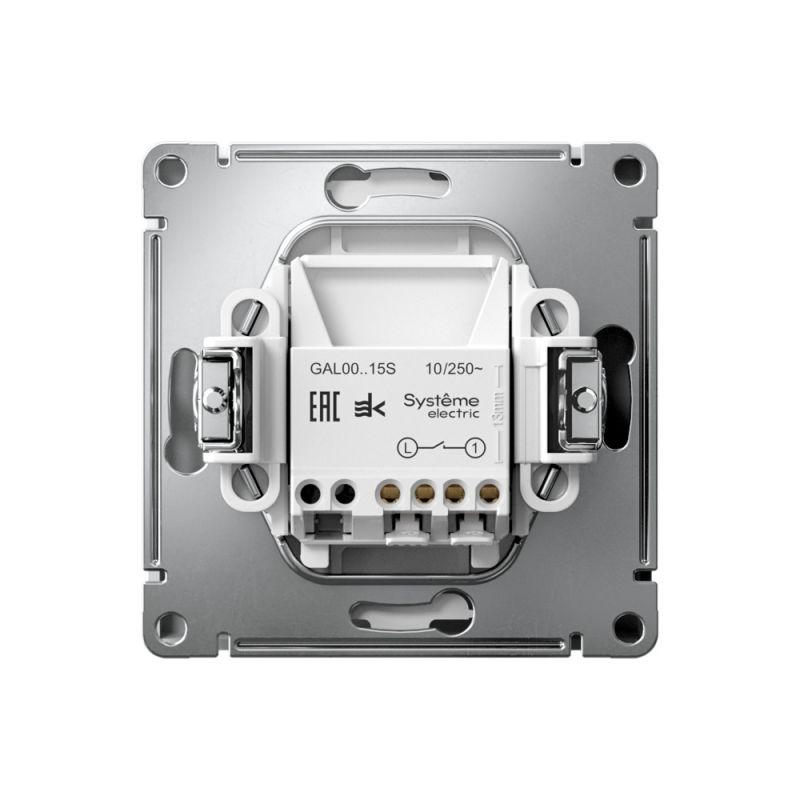 Выключатель кнопочный 1-кл. ArtGallery быстрозажим. клем. механизм лотос SE GAL001315S