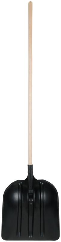 Лопата для уборки снега 400х470х1600мм деревянный черенок; пластик. КУРС 68111