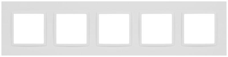Рамка 5-м Elegance 14-5015-01М Classic для розеток и выключателей матов. бел. Эра Б0065830