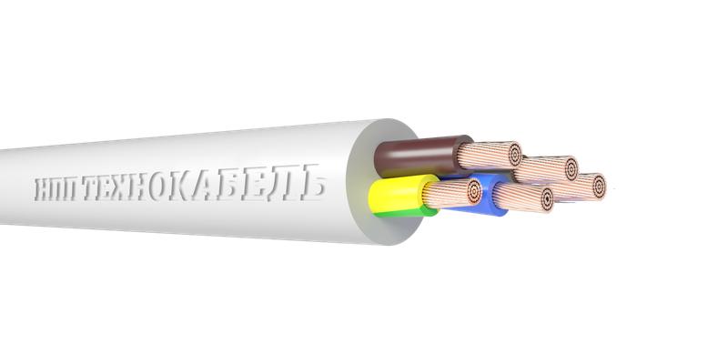 Провод ПВС 5х2.5 (4х2.5+1х2.5) 380В Б (бухта) (м) Технокабель 00-00148780