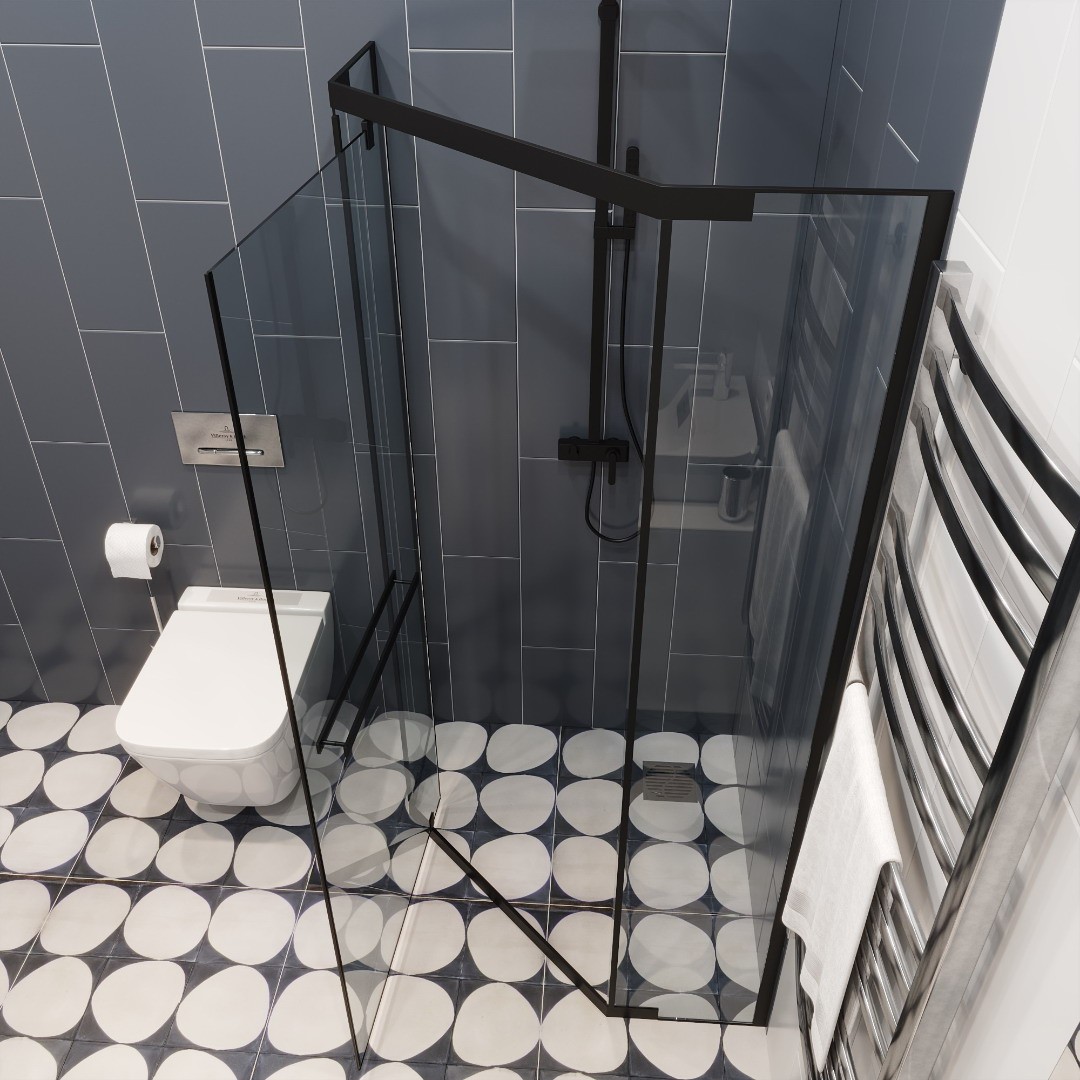 Ограждение CHIKA ZP101B душевое Ceruttispa без поддона (100x100x195)