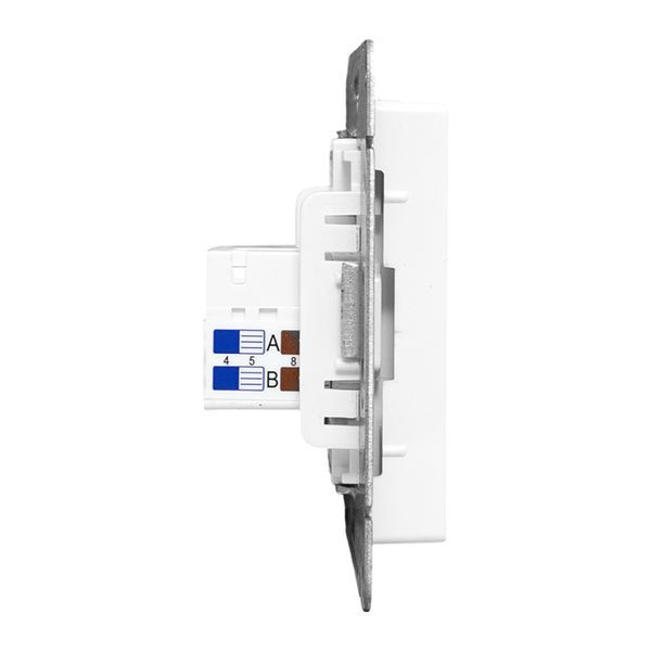 Розетка СП Эпика HDMI + RJ45 кат.5 механизм бел. EKF UP1-SOW-HDMI+RJ45