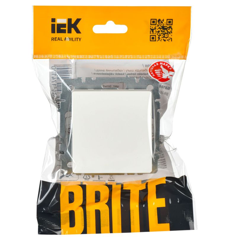 Выключатель 1-кл. СП BRITE ВС10-1-0-БрБ 10А механизм бел. IEK BR-V10-0-10-K01