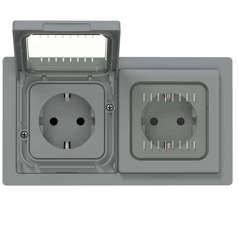 Рамка 2-м СП FLITE Рпро-2-55-ФлС IP55 сер. IEK FI-M20-32-55-K03
