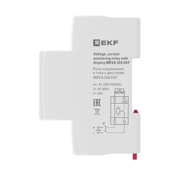 Реле напряжения и тока с дисплеем MRVA 32А PROxima EKF MRVA-32A
