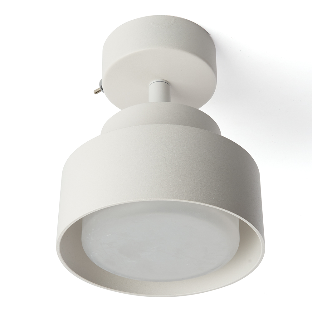 Светильник ДБО-12w GX53 без лампы наклонный с выключателем белый