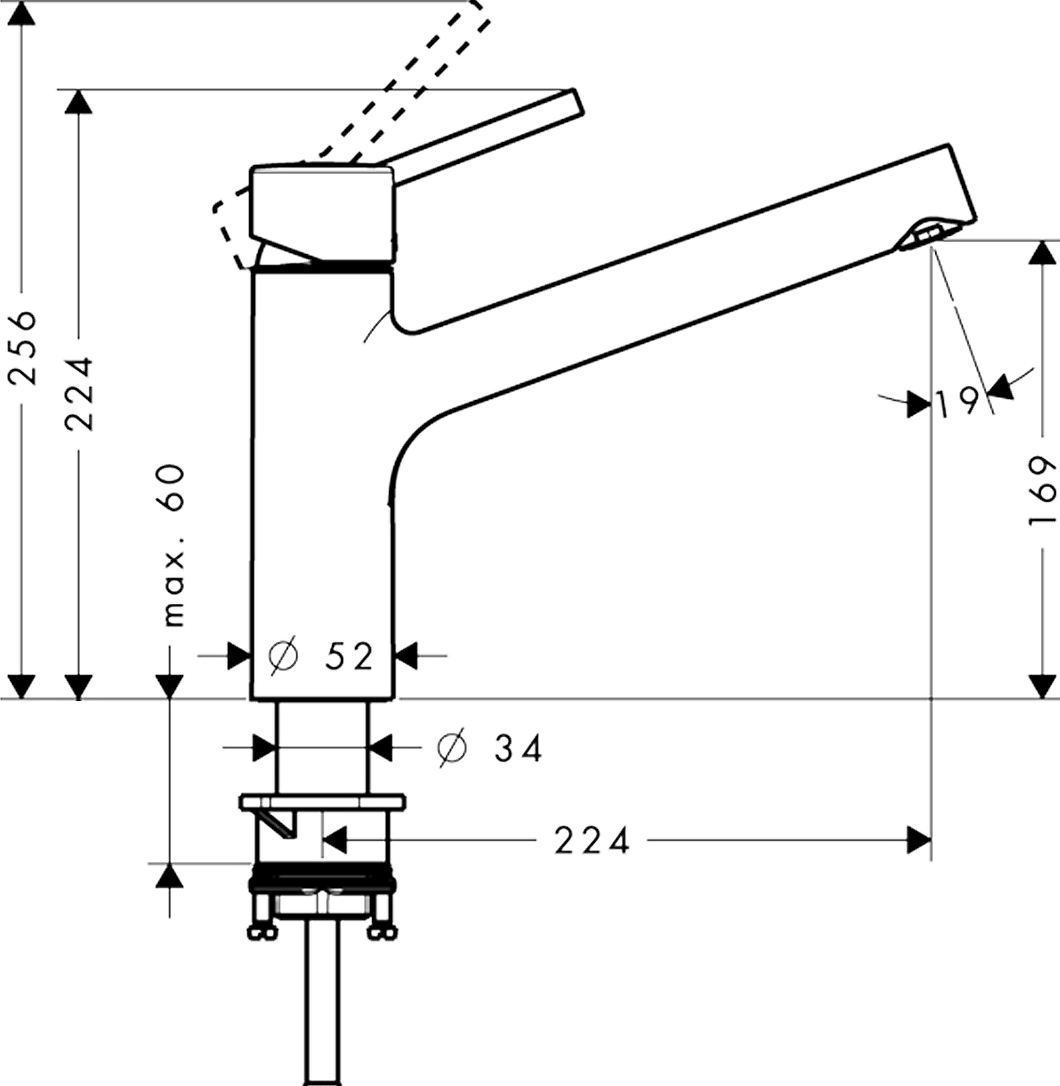 Смеситель Hansgrohe Talis S 32851000 для кухни