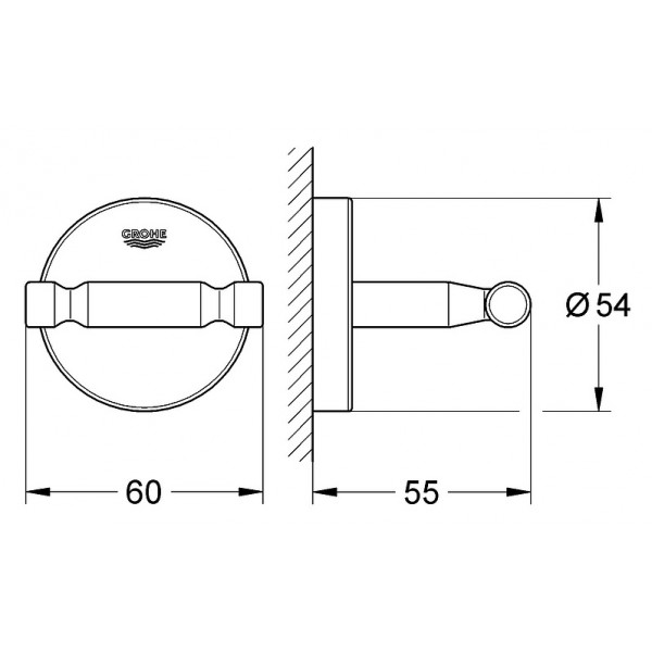 Крючок двойной Grohe Bau Cosmopolitan 40461001