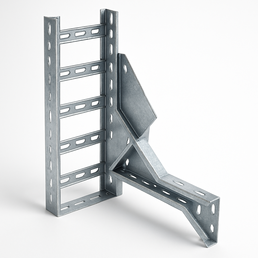 Секция вертикальная угловая для кабельных лотков лестничного типа