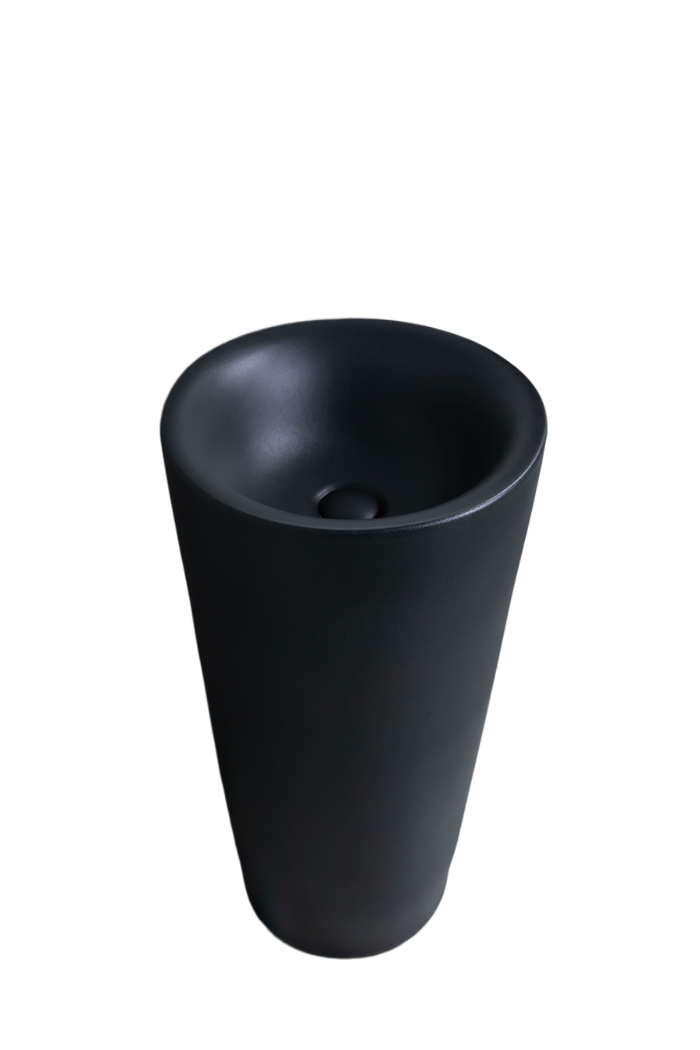 Раковина Gid Nb130bg 81110 накладная черная графит 40x40x85