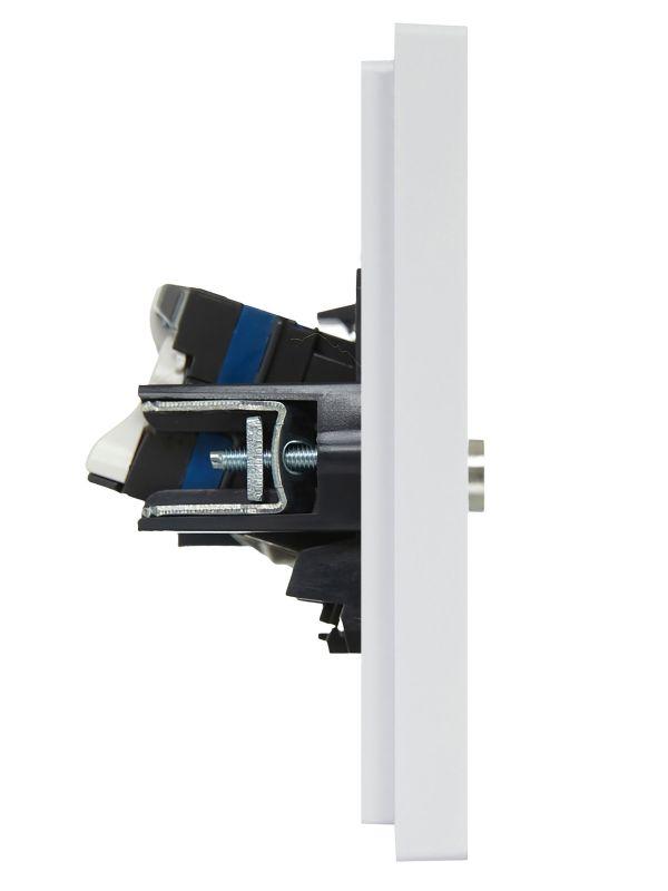 Розетка 2-м TV+RJ45 кат.6 FORTE&PIANO FP237 бел. IEK FP-AK20-2-K01