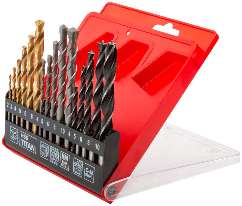 Сверло-комби 16шт металл/бетон/дерево FIT 36358