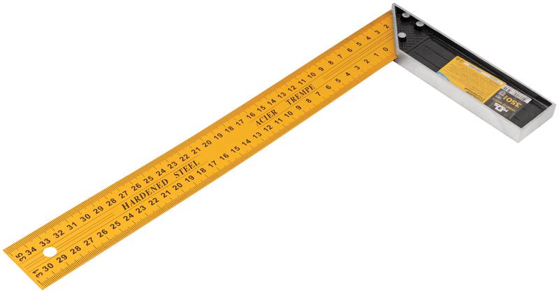 Угольник столярный двусторонняя шкала 350мм MOS 19374М