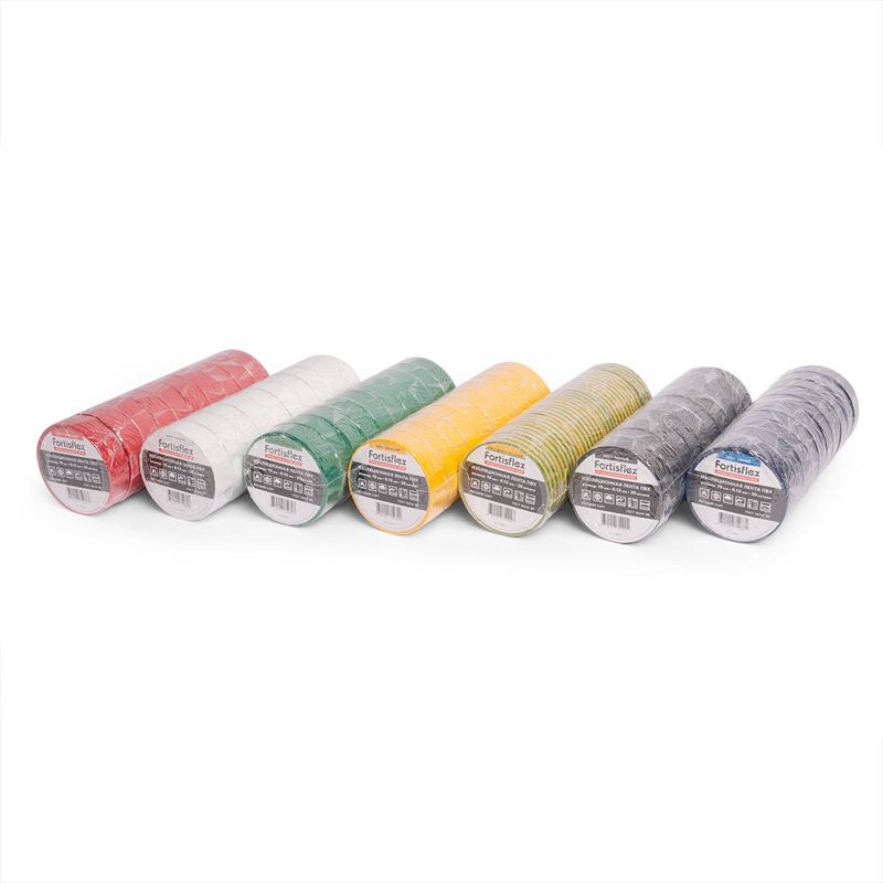 Изолента ПВХ 19х0.13х20 желт./зел. Fortisflex 90824