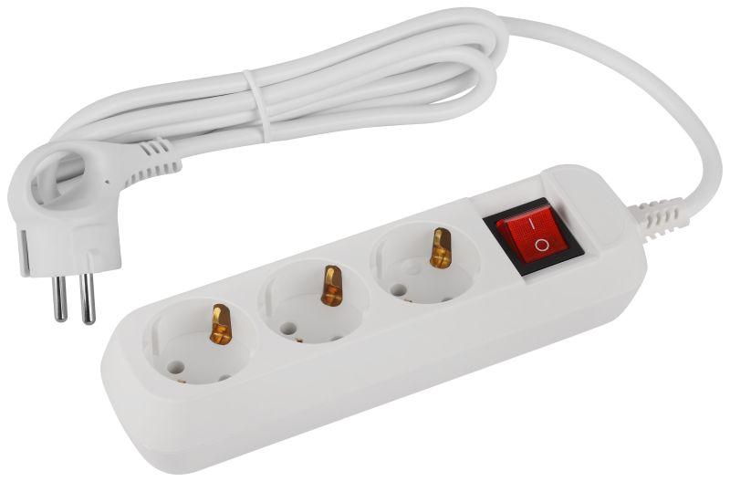 Удлинитель 3х1.5м с заземл. с выкл. ПВС 3х1 UDL-16-315-ES Greenline Эра Б0065078