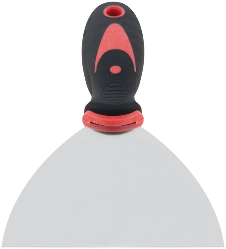 Шпатель 4дюйм (100мм) прорезиненная ручка нерж. сталь КУРС 06706