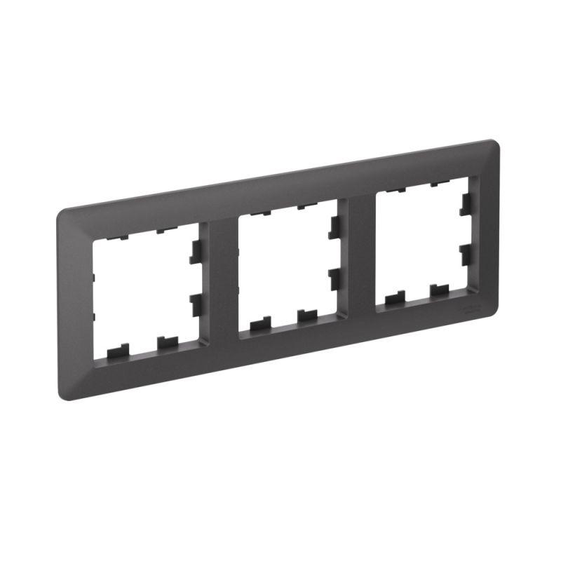 Рамка 3-м AtlasDesign Air базальт/дым. черн. SE ATN221403