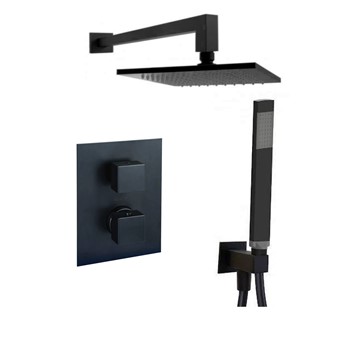 Смеситель термостат встраиваемый для душа 2 выход Paffoni ELLE LEQ518NO/M встраиваемый Черный матовый