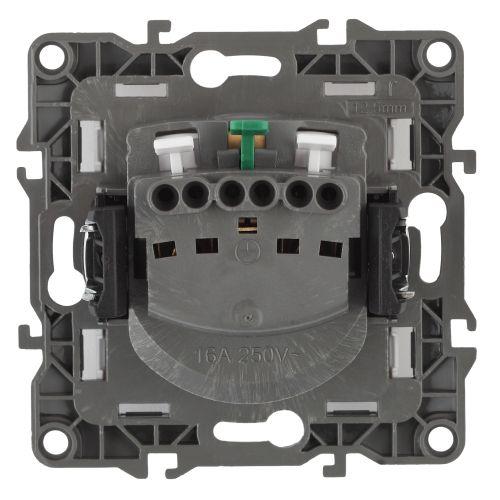 Розетка 1-м СП Эра12 12-2101-01 16А IP20 16AX 250В 2P+E Schuko механизм бел. Эра Б0014675