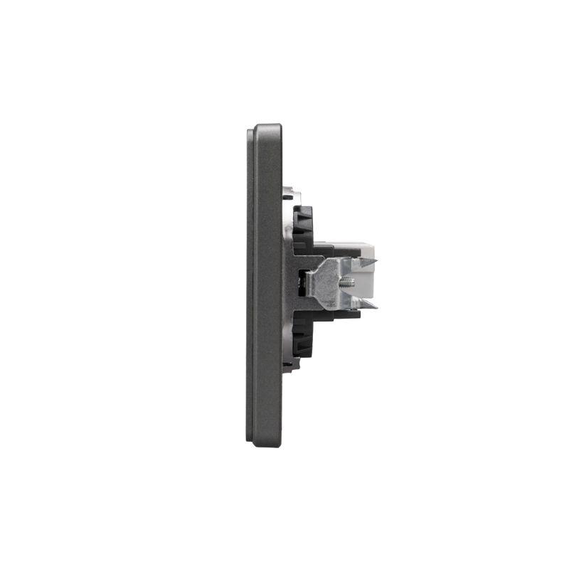 Розетка компьютерная СП ROUND MIELE RJ45 кат.6 титан Kranz KR-78-0724-2