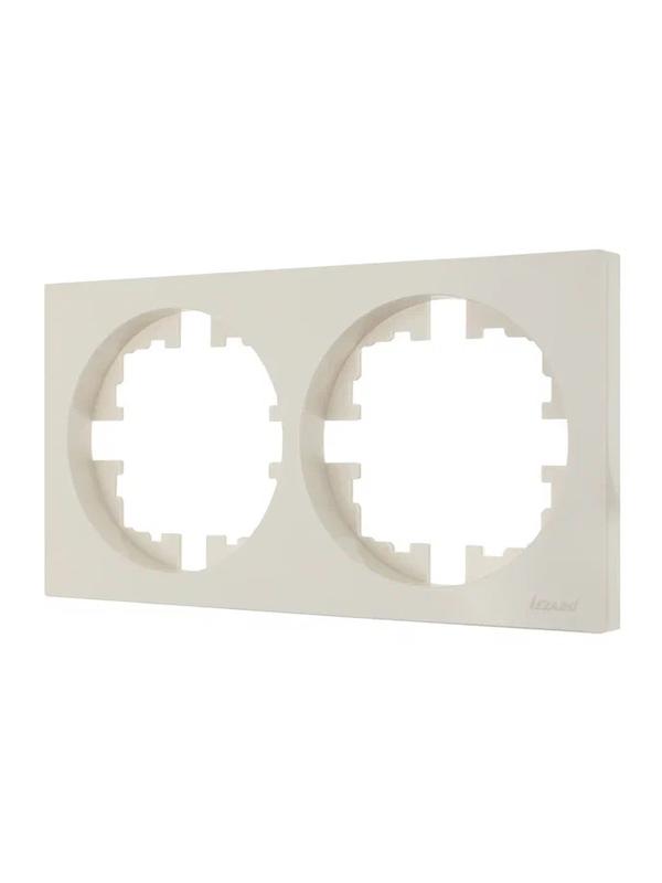 Рамка 2-м OSEN горизонт. квадрат сл. кость LEZARD 743-9000-147