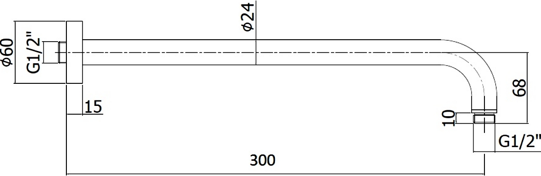 Держатель для верхнего душа Paffoni Lusso ZSOF035CR